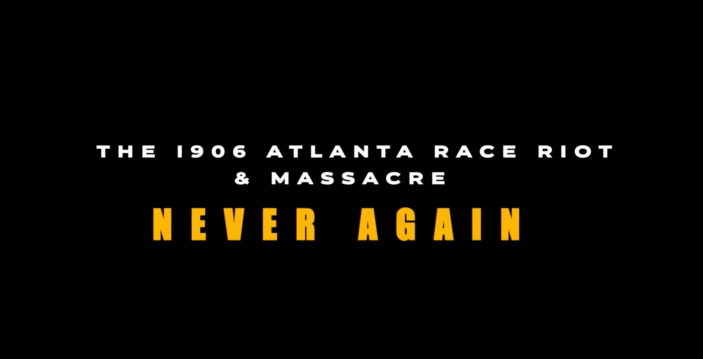 A still from the documentary Never Again: The 1906 Atlanta Race Massacre.