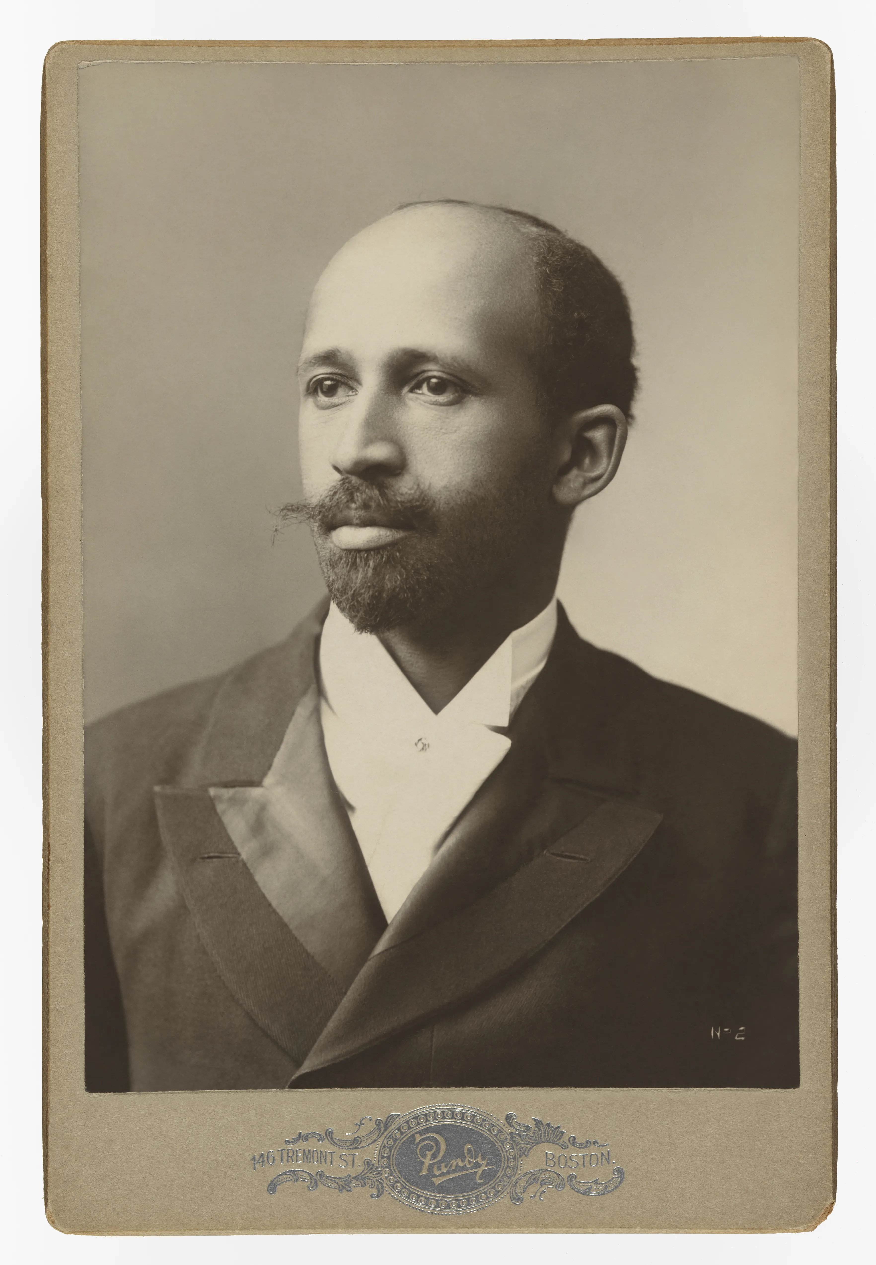 Studio portrait of W. E. B. Du Bois, photographed by James E. Purdy in 1907.